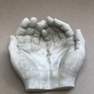 Concrete Giving Hands Catch-All Dish, Succulent Planter, Handmade Cement Decor