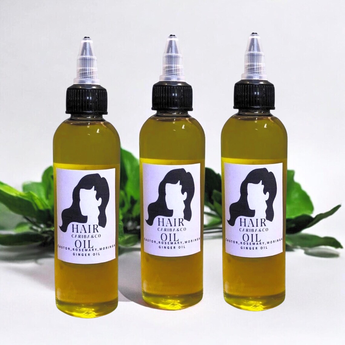 Organic Herbal Hair Oil | Castor, Rosemary, Moringa, Ginger | All-Natural Care