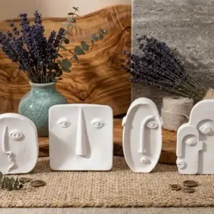 Abstract Face Sculpture | Minimalist Line Statue | Nordic Home Decor | Shelf Styling | Boho Desk Art