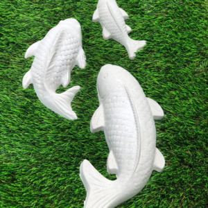 koi Concrete Fish Statues for Pond or Garden (Set of 3)