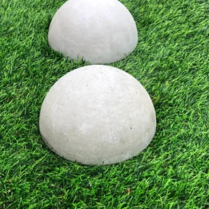 Handmade Concrete Half Sphere, Modern Garden Decor (6x3 inches)
