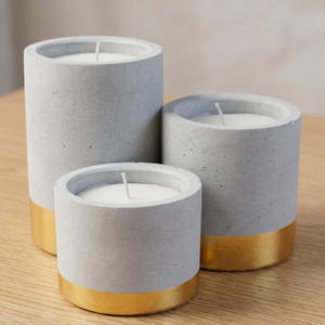 Tea Light Holders Set of 3 | Minimalist Desk & Table Decoration
