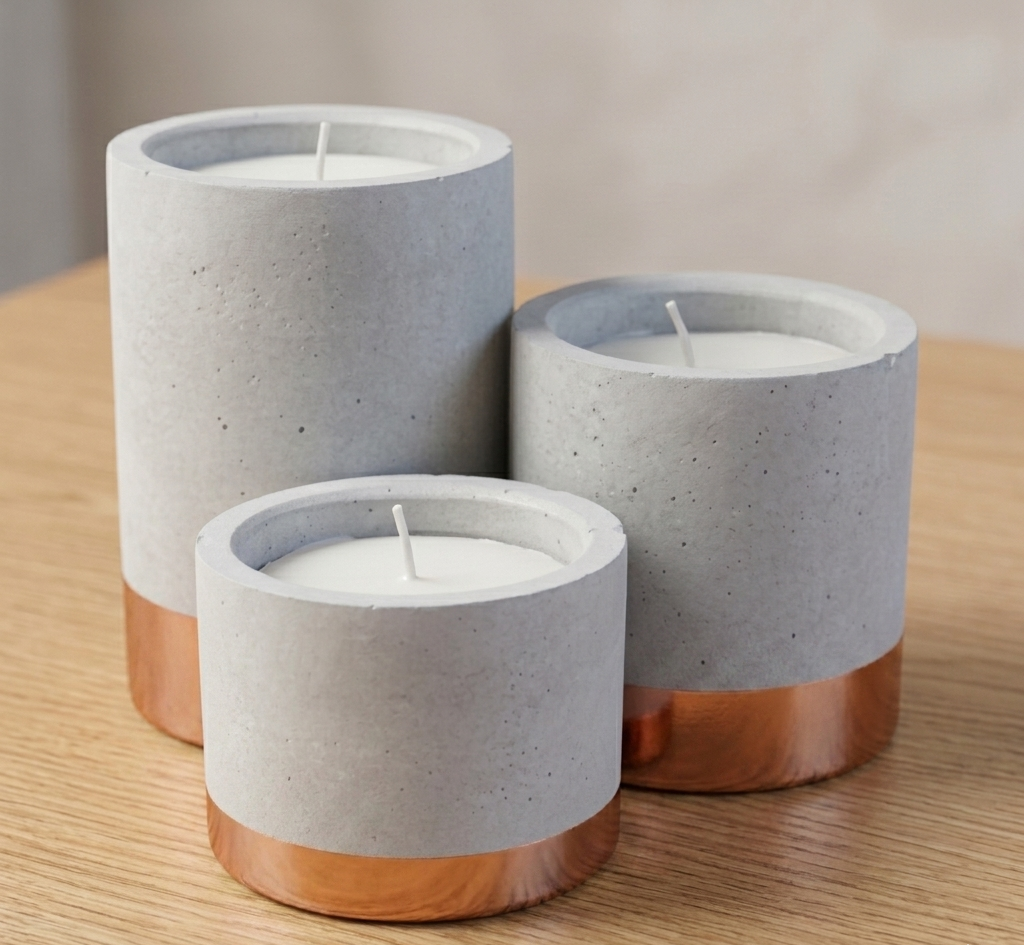 Tea Light Holders Set of 3 | Minimalist Desk & Table Decoration - Image 5